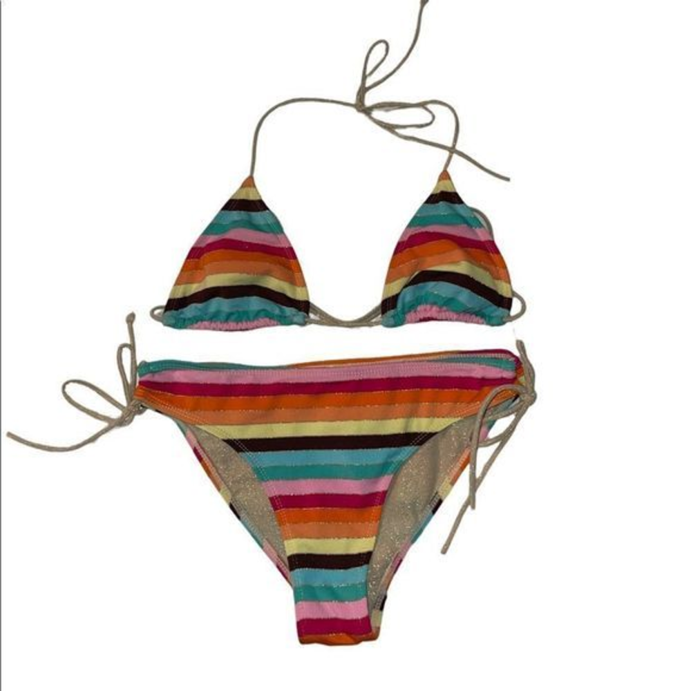 Rainbow‎ Striped Bikini
